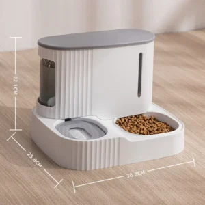 Eco-Friendly 2-in-1 Gravity Pet Feeder – Large Capacity Food and Water Dispenser for Cats & Dogs