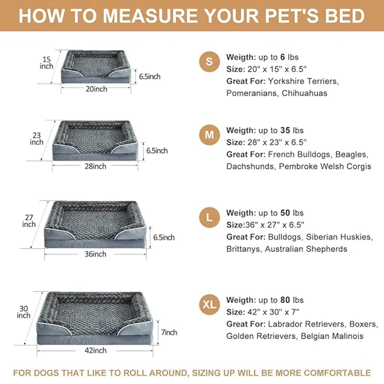 Large Orthopedic Plush Dog Bed - Removable Washable Cover, Dark Gray, Deluxe Memory Foam Pet Bed with Non-Slip Bottom & Bonus Accessories - Luxury Comfort for Large Dogs - Image 6